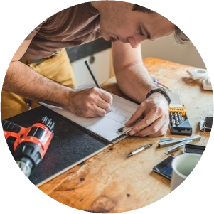 man doing construction work